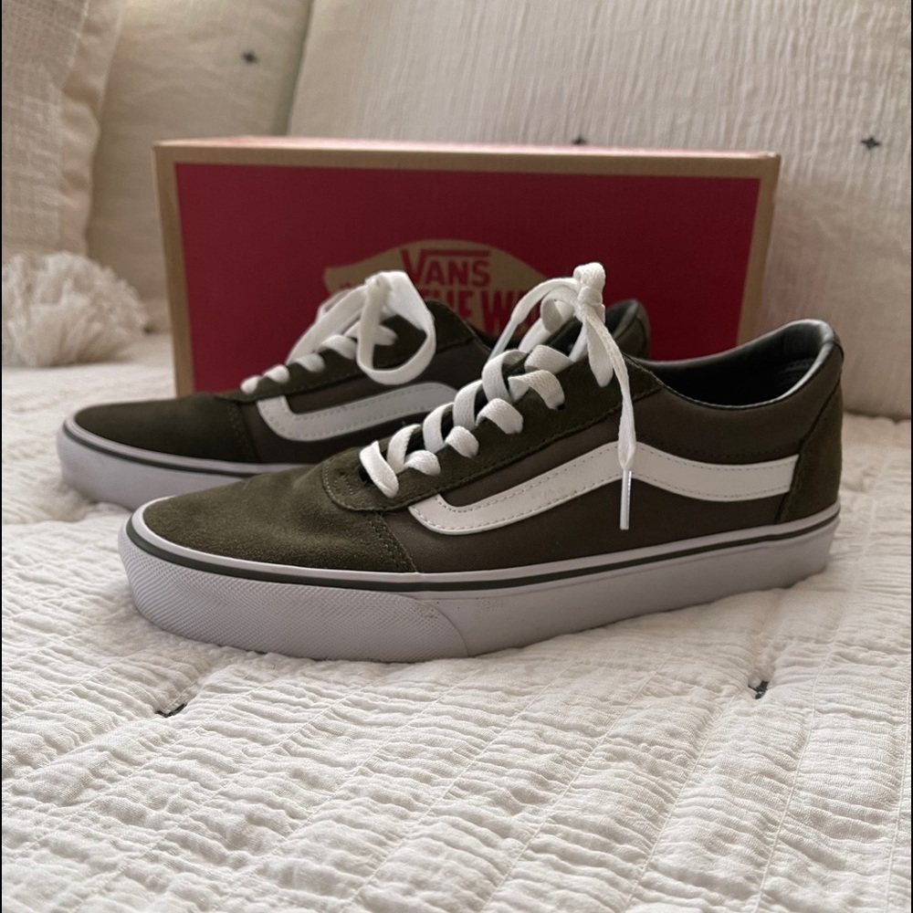VANS Olive Suede/Canvas - Women’s 9.5